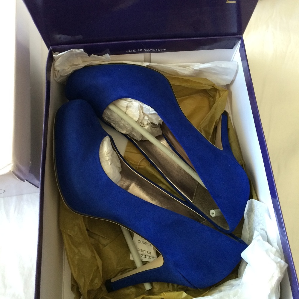 Steve Madden - Madden Girl Blue Suede Heels